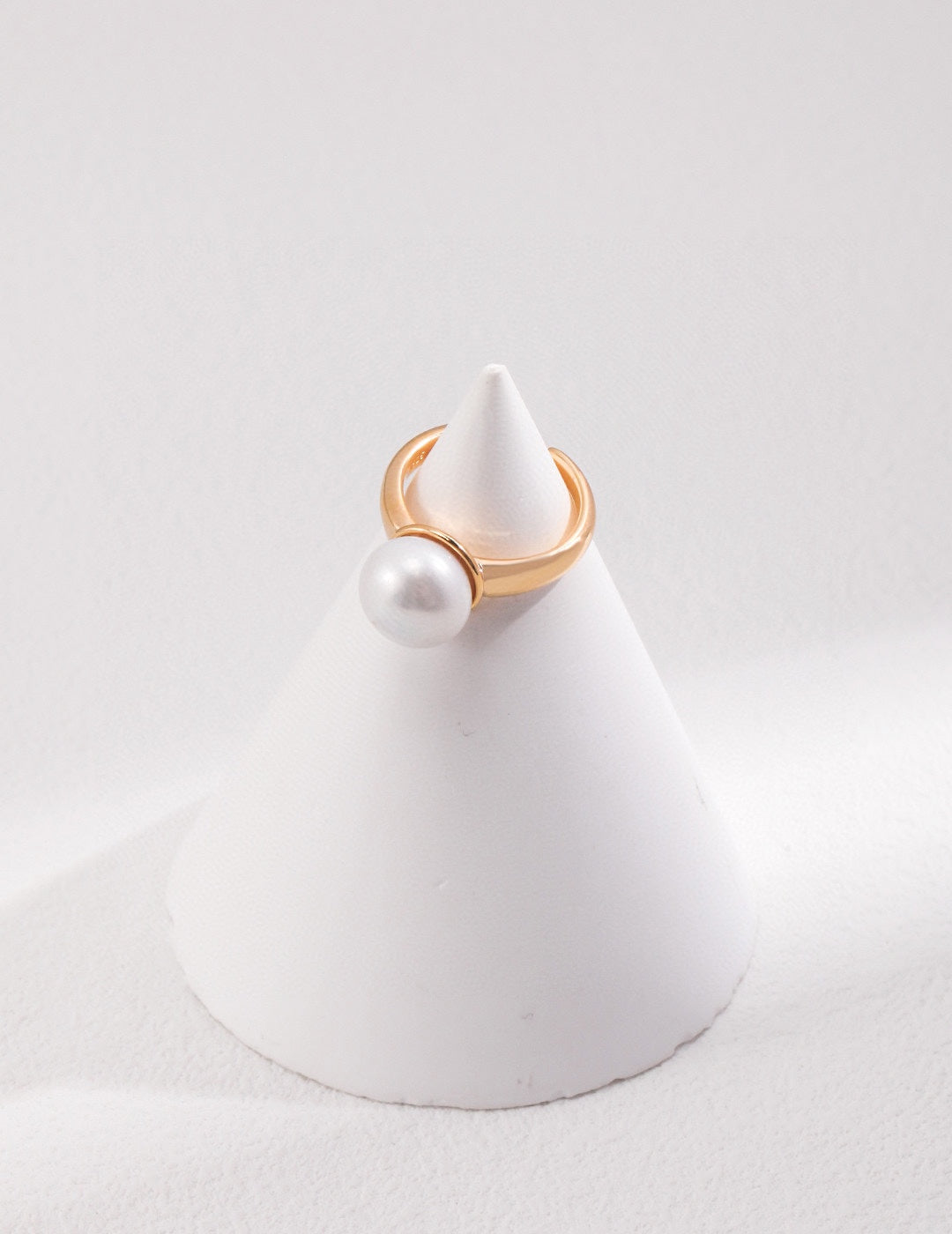 Sterling silver Pearl open ring (adjustable)